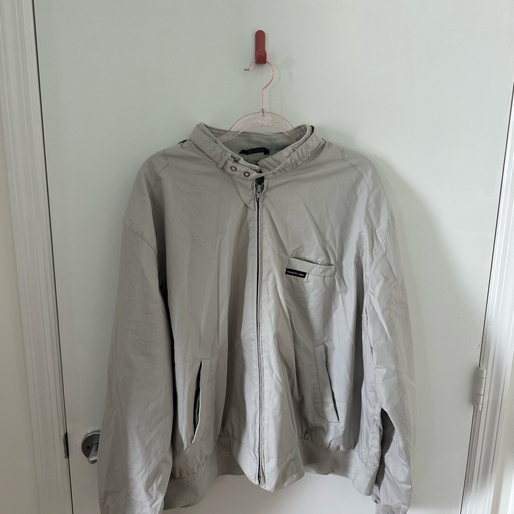 Members Only Men's Light Gray Windbreaker